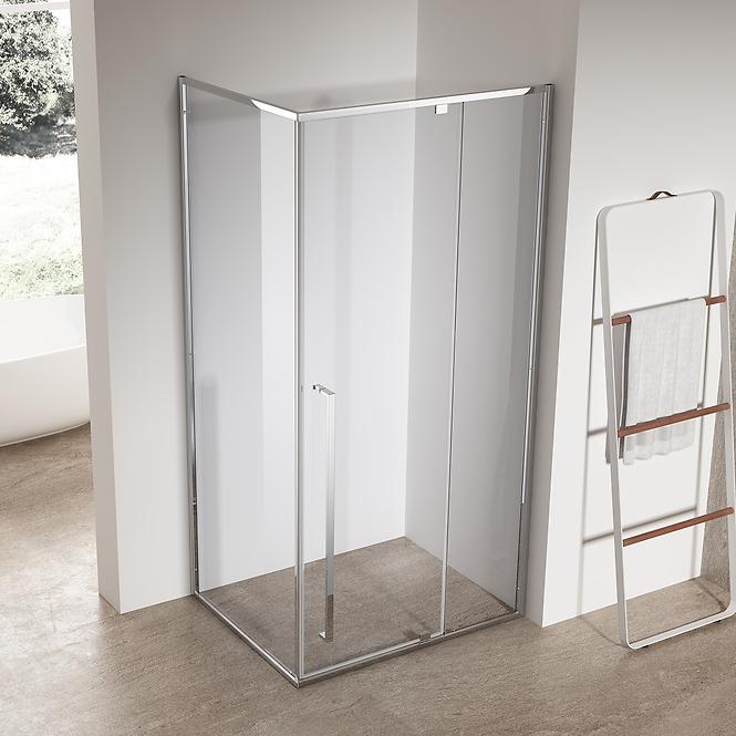 Zuhanykabin téglalap alakú Zen 120x80x195 króm