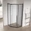 Zuhanykabin ötszögletű Light 80x80x195 black,3