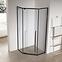 Zuhanykabin ötszögletű Light 90x90x195 black,4