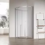 Zuhanykabin ötszögletű Light 90x90x195 króm