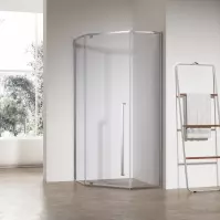 Zuhanykabin ötszögletű Light 90x90x195 króm