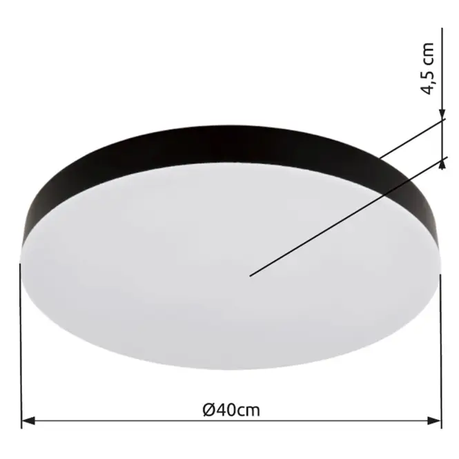 Lámpa 12384-36 Black 36W Cct Pl1