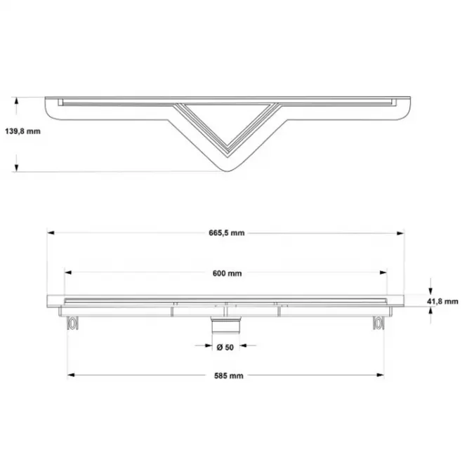 Fali vízelvezető Axus Plus Line L-600 12330,2