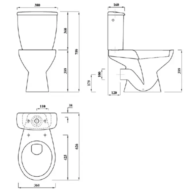 WC kombinált Poznański Neon II - eco B/D