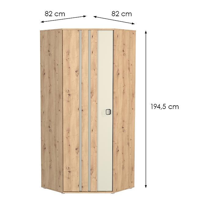 Sarokszekrény 1d Camari Dąb Artisan/Casmhere,2