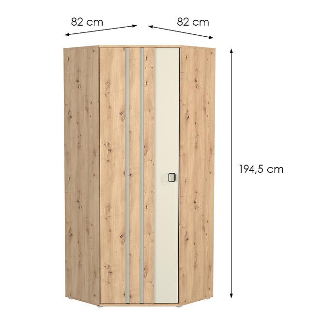 Sarokszekrény 1d Camari tölgy Artisan/Casmhere,2