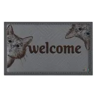 Textil szőnyeg 45x75 cm K-602-250 Welcome cica