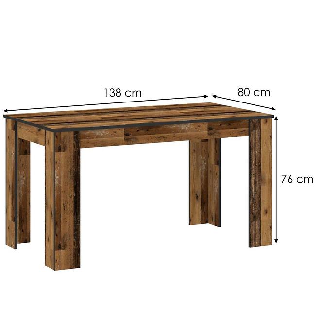 Asztal Oldwood 138X76X80 old style