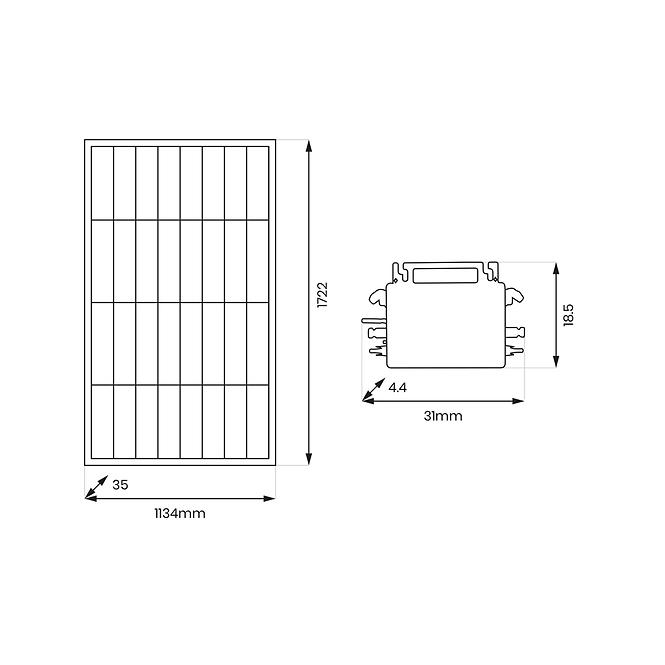 Fotovoltaikus erkélykészlet 800W EK0929
