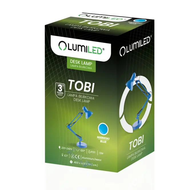 Asztali lámpa TOBI BLUE 1XE27 LB1,3
