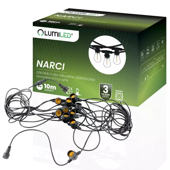 Girland 230V NARCI 10M 10XE27