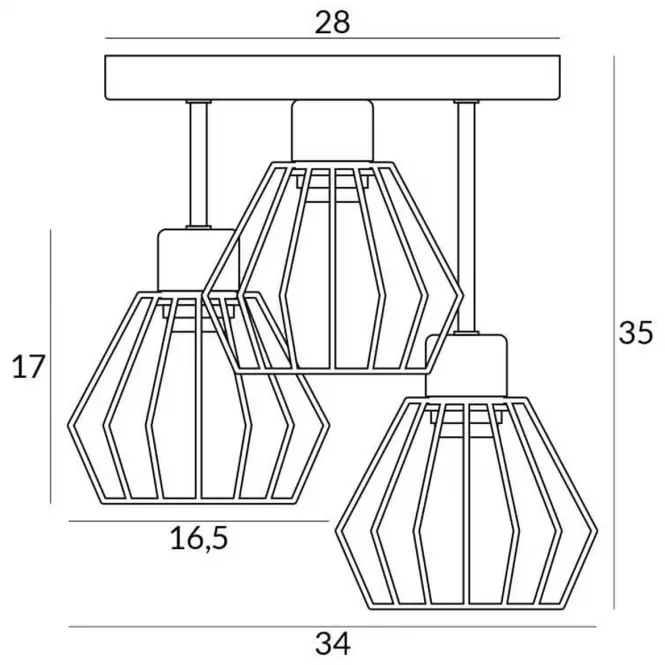 Lámpa Grom 2993/Z-B-3 PL3,5