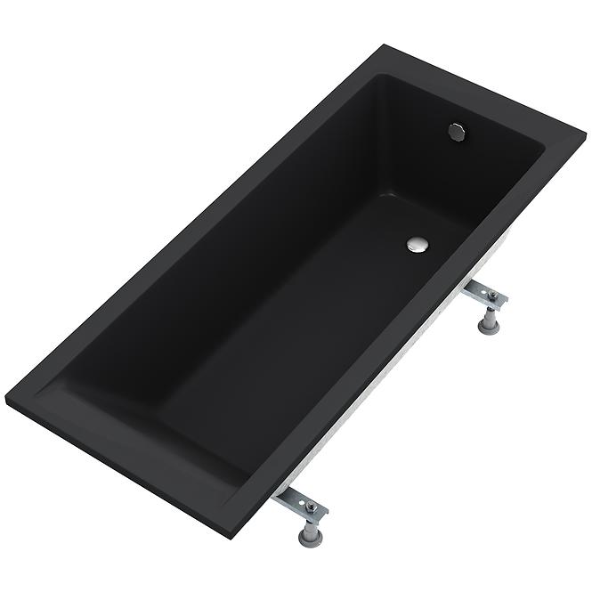 Kád AQM 160x70 fekete matt