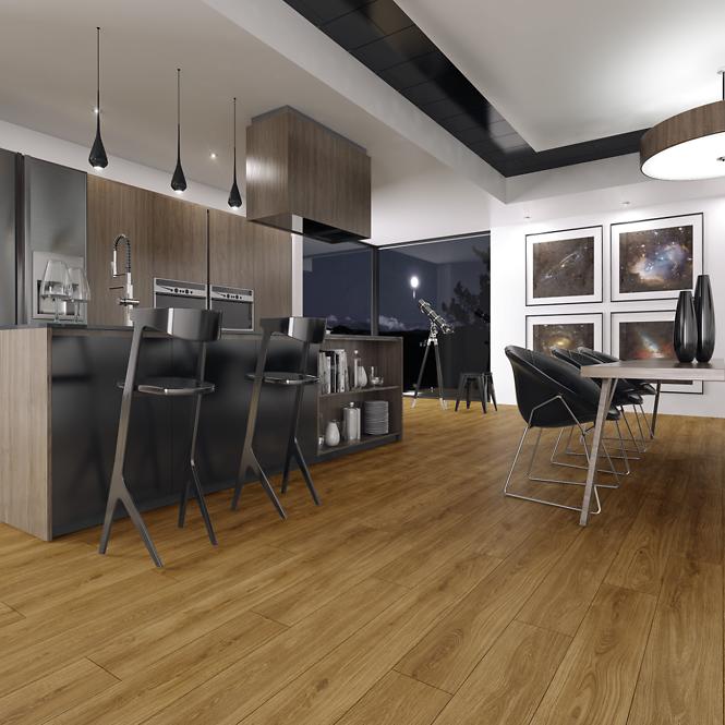 Vízálló laminált padló Tölgy Naples 8 mm AC4 Milo Aqua Block 24h 40554