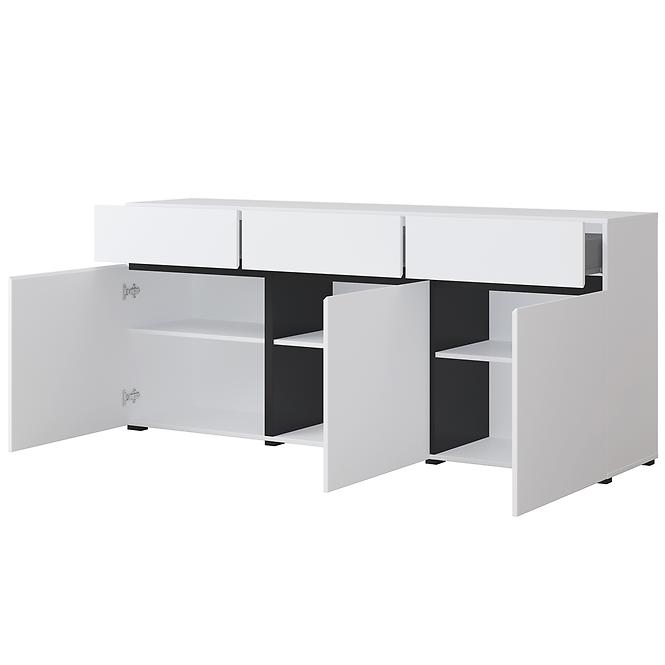 Komód Cross3d3s Fehér/Fekete