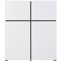 Komód Wysoka Cross 4d Fehér/Fekete