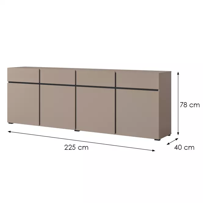 Komód Cross4d4s Congo/Fekete,2