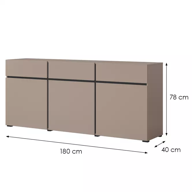 Komód Cross3d3s Congo/Fekete,2