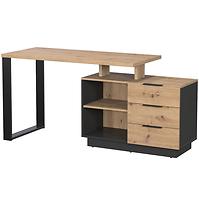Íróasztal Sierro 3s tölgy Artisan/Fekete