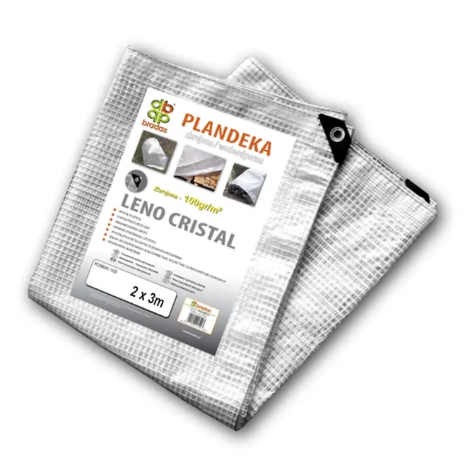 Ponyva Leno Cristal 2 x 3m, 100g – áttetsző