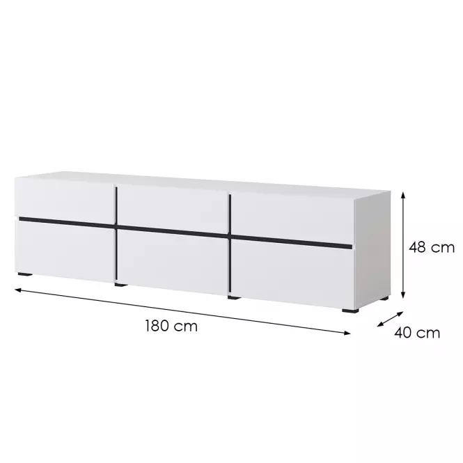 Szekrény Cross  3k3s Fehér/Fekete 41,2