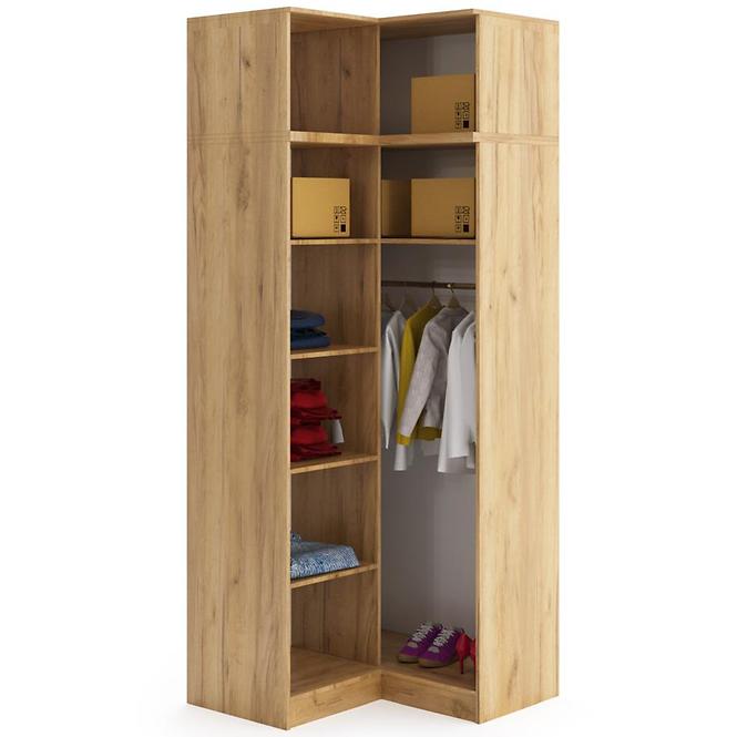 Sarokszekrénytest Sorento craft arany/fekete,3
