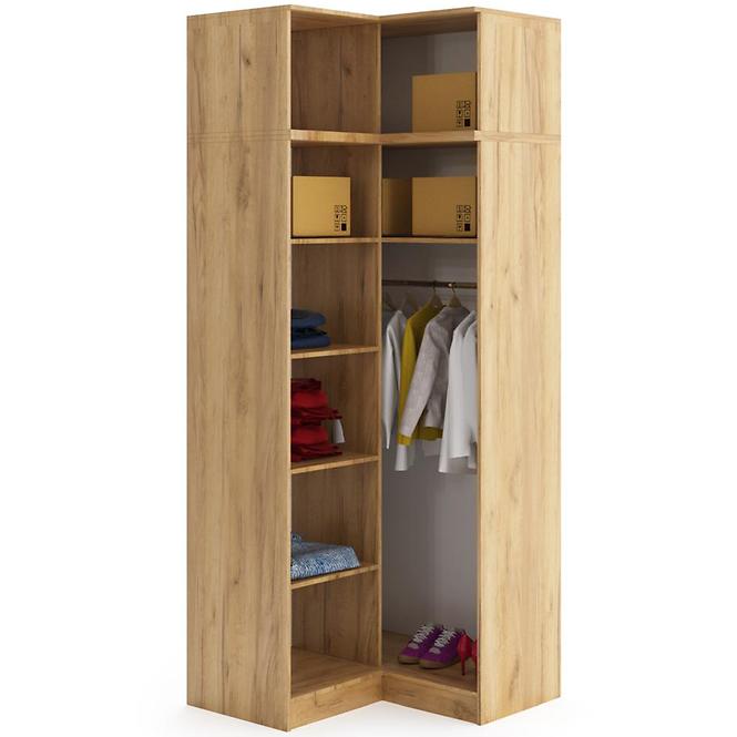 Szekrény hosszabbítás Sorento craft arany/fekete,3