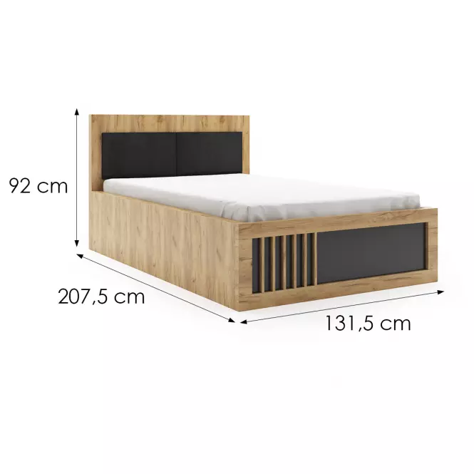 Ágy Sorento 120x200 Craft arany/fekete