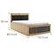Ágy Sorento 120x200 Craft arany/fekete,2