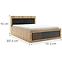 Ágy Sorento 140x200 Craft arany/fekete,2