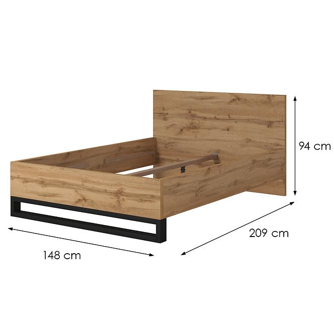 Ágy 160/200 Halle S 31 dub Wotan
