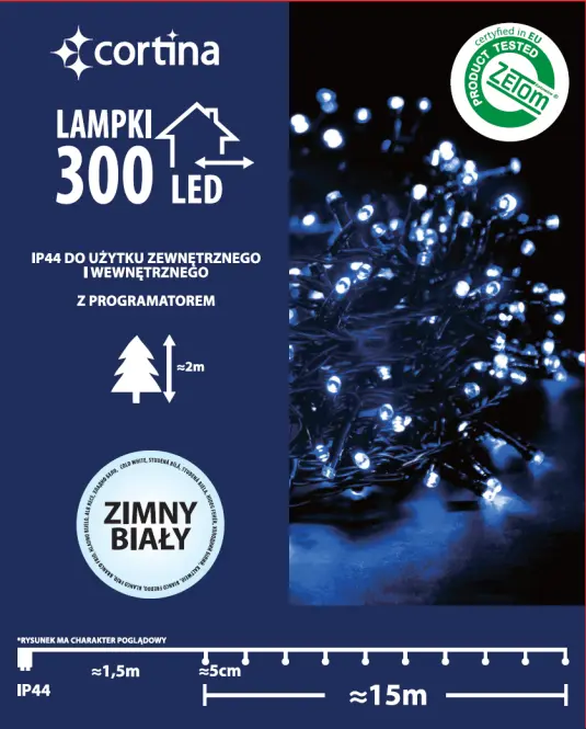 Karácsonyi fények 610/21/LED cw300l zew. Tran +program,3
