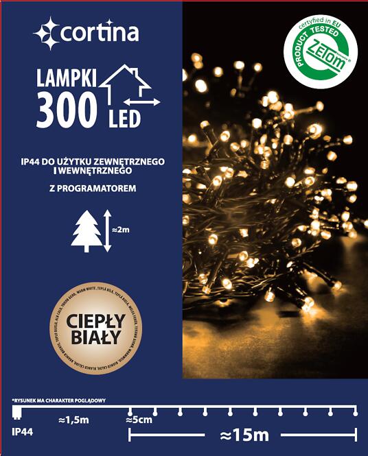 Karácsonyi fények 610/21/LED ww300l zew. Tran +program,3