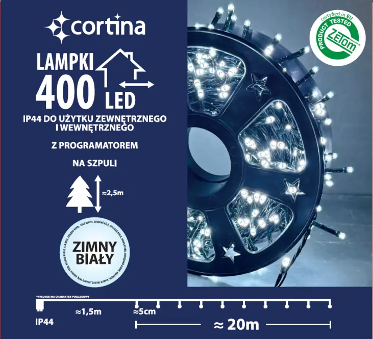 Karácsonyi fények 616/21/LED cw400l zew. Tran +program