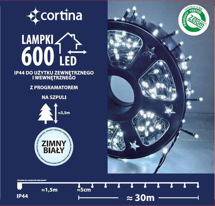 Karácsonyi fények 626/21/LED cw600l zew. Tran +program,3
