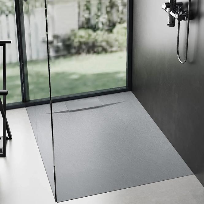Négyzet alakú zuhanytálca Bazalt Grey 90x90x2,5 Rea K4105 