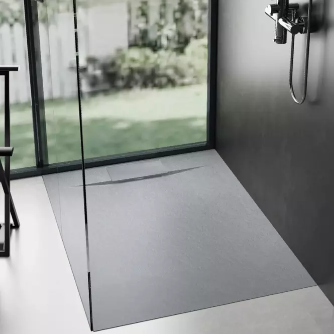 Négyzet alakú zuhanytálca Bazalt Grey 90x90x2,5 Rea K4105,6