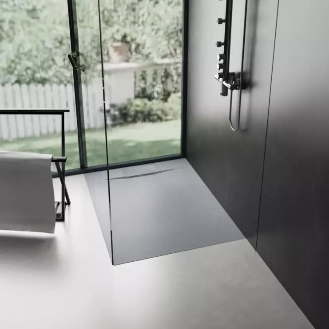 Négyzet alakú zuhanytálca Bazalt Grey 90x90x2,5 Rea K4105,7