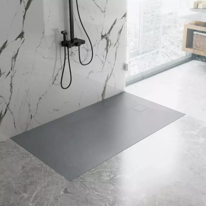 Négyzet alakú zuhanytálca Magnum Grey 90x90x2,5 Rea K4106,5