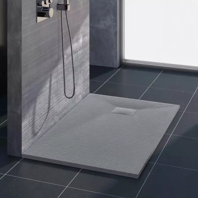 Négyzet alakú zuhanytálca Magnum Grey 90x90x2,5 Rea K4106