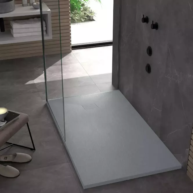 Négyzet alakú zuhanytálca Magnum Grey 90x90x2,5 Rea K4106