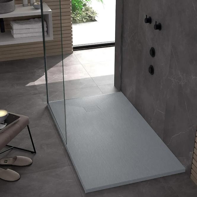 Négyzet alakú zuhanytálca Magnum Grey 90x90x2,5 Rea K4106,7