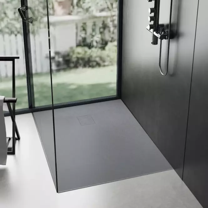 Négyzet alakú zuhanytálca Magnum Grey 90x90x2,5 Rea K4106