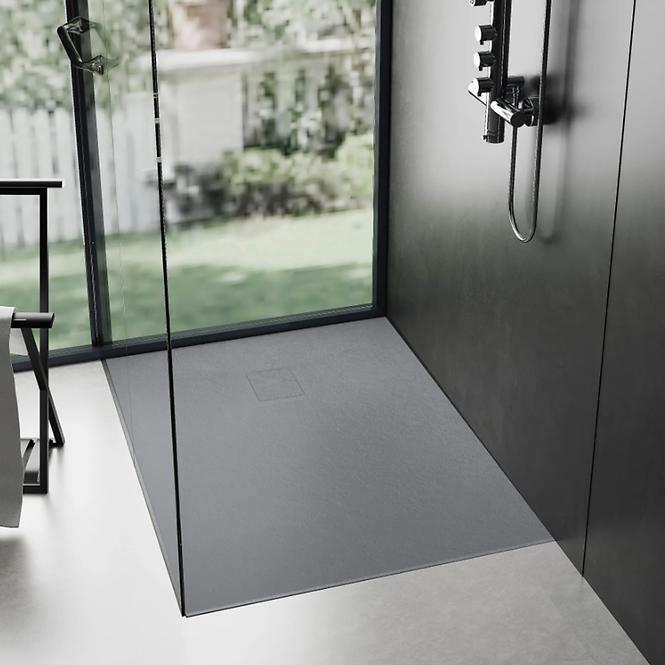 Négyzet alakú zuhanytálca Magnum Grey 90x90x2,5 Rea K4106,8