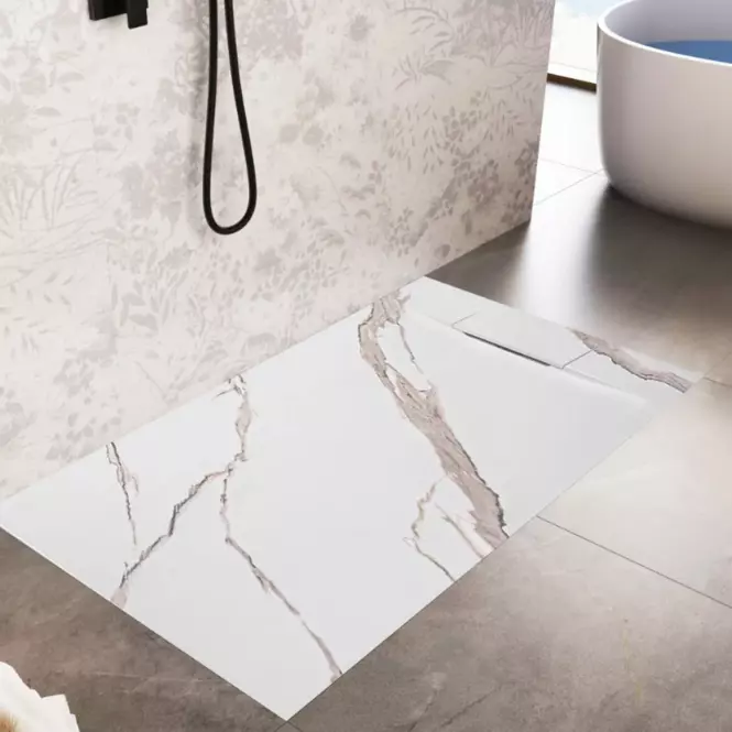 Négyzet alakú zuhanytálca Bazalt 90x90x2,5 Rea K7002,6