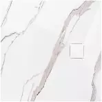Négyzet alakú zuhanytálca Magnum Carrara White 90x90x2,5 Rea K7005