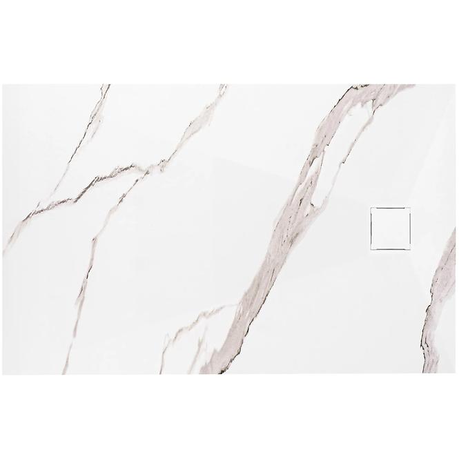 Téglalap alakú zuhanytálca Magnum Carrara White 90x120x2,5 Rea K7006