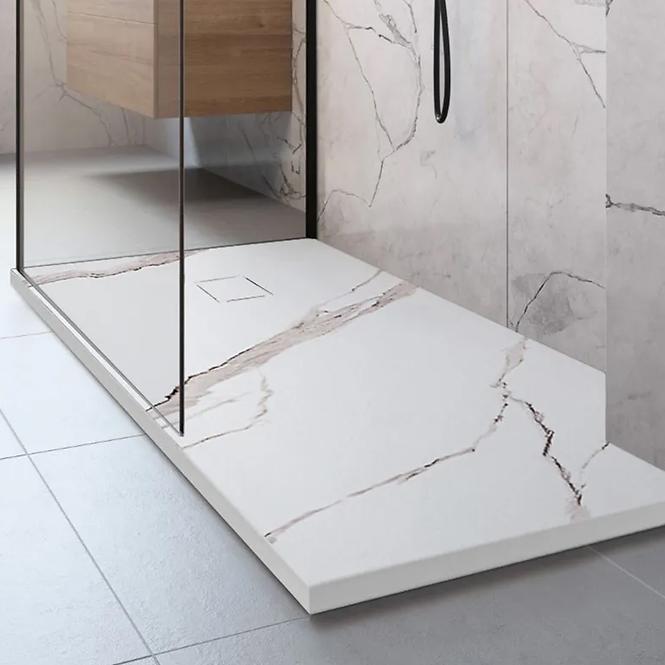 Téglalap alakú zuhanytálca Magnum Carrara White 90x120x2,5 Rea K7006,9