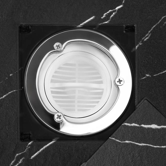 Téglalap alakú zuhanytálca Magnum Carrara Black 80x100x2,5 Rea K7007