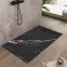 Téglalap alakú zuhanytálca Magnum Carrara Black 80x100x2,5 Rea K7007,5